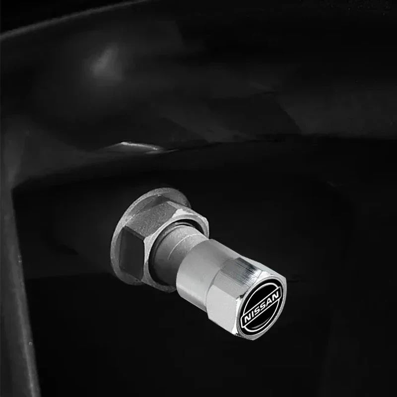 4pcs New Aluminum Car Tire Valve Hexagon Tire Dust Cap For Nissan Qashqai j11 j10 Juke X Trail t32 J32 Tiida Leaf Versa Skyline