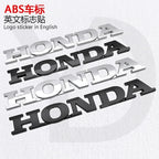 ABS Car 3D Emblem Letter Stickers Rear Tail Trunk Badge for Honda Logo CRV HRV Fit Jazz City Odyssey Jade Vezel NSX Accord Civic