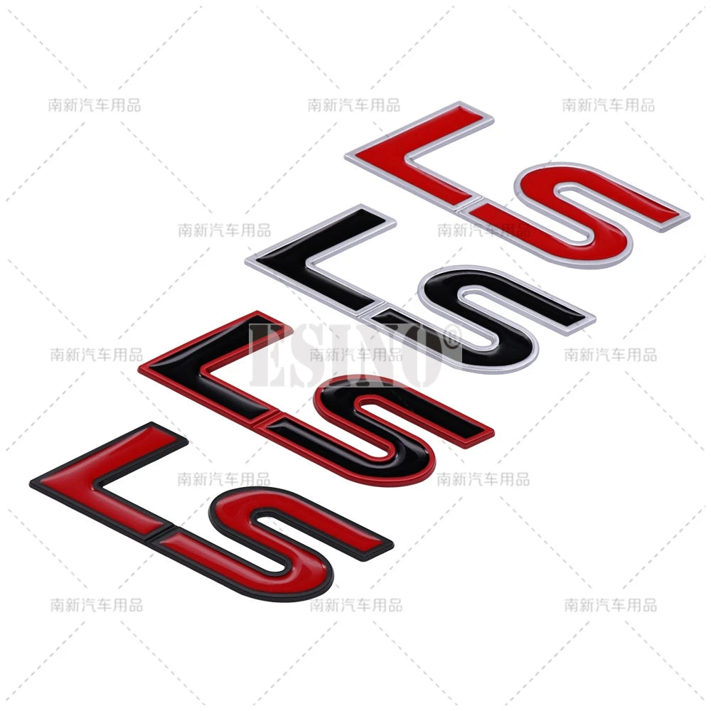 Car Styling 3D LS Car Metal Alloy Rear Trunk Fender Adhesive Badge Body Tailgate Displaceme Emblem For Cadillac CTS Escalade