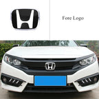 Car Logo Badge Front Grille Trunk Steering Wheel Decoration Accessories For Honda Fit GK5 HRV Vezel Accord Civic Cars Emblem