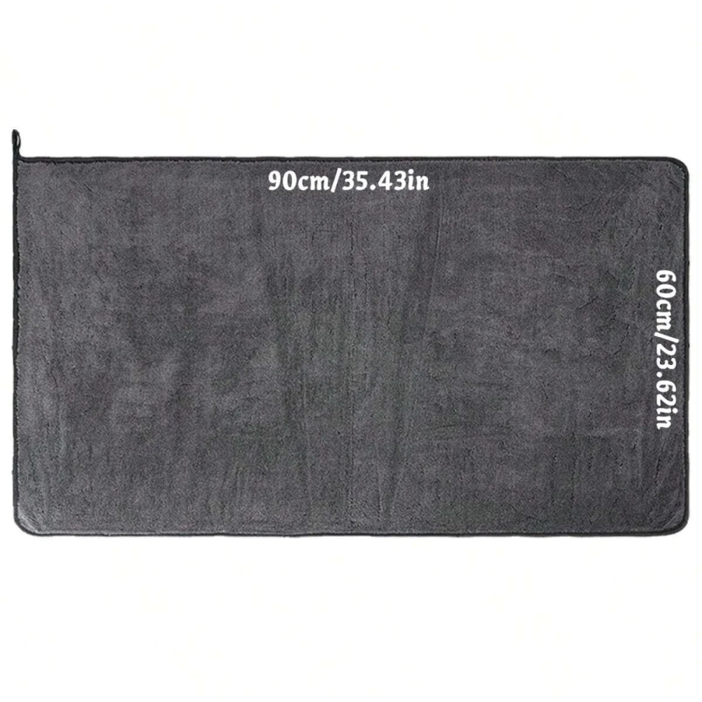 Dark gray car microfiber towel, oversized strong absorbent car wash cloth, high-efficiency cleaning wipe cloth