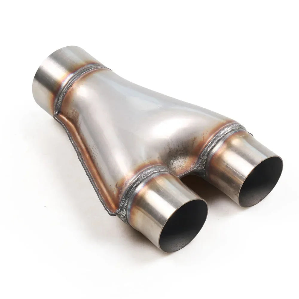 3” Single / 2.5" Dual Universal Stainless Steel Y Pipe Adapter Exhaust Pipe