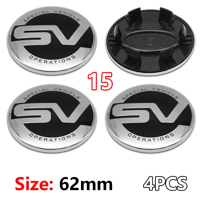 4Pcs 62mm Premium ABS Car Wheel Center Hub Caps Emblem Badge For Range Rover L322 L405 Evoque Discovery Velar SVR Accessories