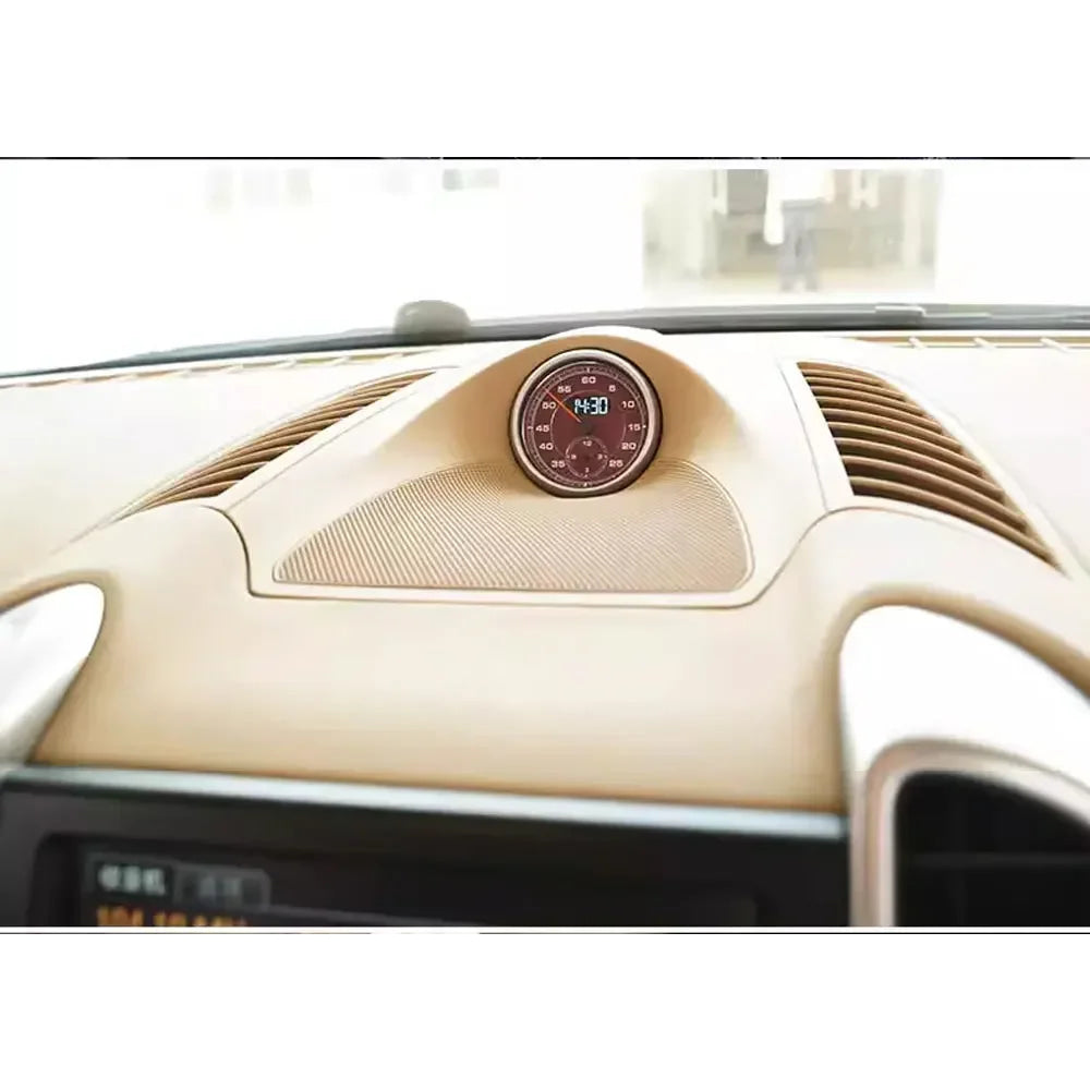 Car Stopwatch Panel Cover For Porsche Cayenne 958 chrono watch Interior Center Dashboard Clock Compass Modification Accessories