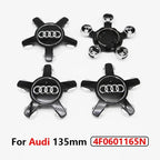 4pcs Audi 135MM Car Hub Caps 8R0601165 4F0601165 For A4 A5 A6 A7 Q3 Q5 A3 S5 Accessories Auto Wheel Center Cap Hubcap Rim Covers