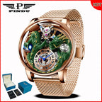 PINDU Design 2025 NEW Men Watch Diamond TourbillionTop Brand Luxury Astronomia Quartz Watch Men sapphire glass waterproof Watch