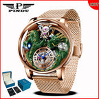 PINDU Design 2025 NEW Men Watch Diamond TourbillionTop Brand Luxury Astronomia Quartz Watch Men sapphire glass waterproof Watch