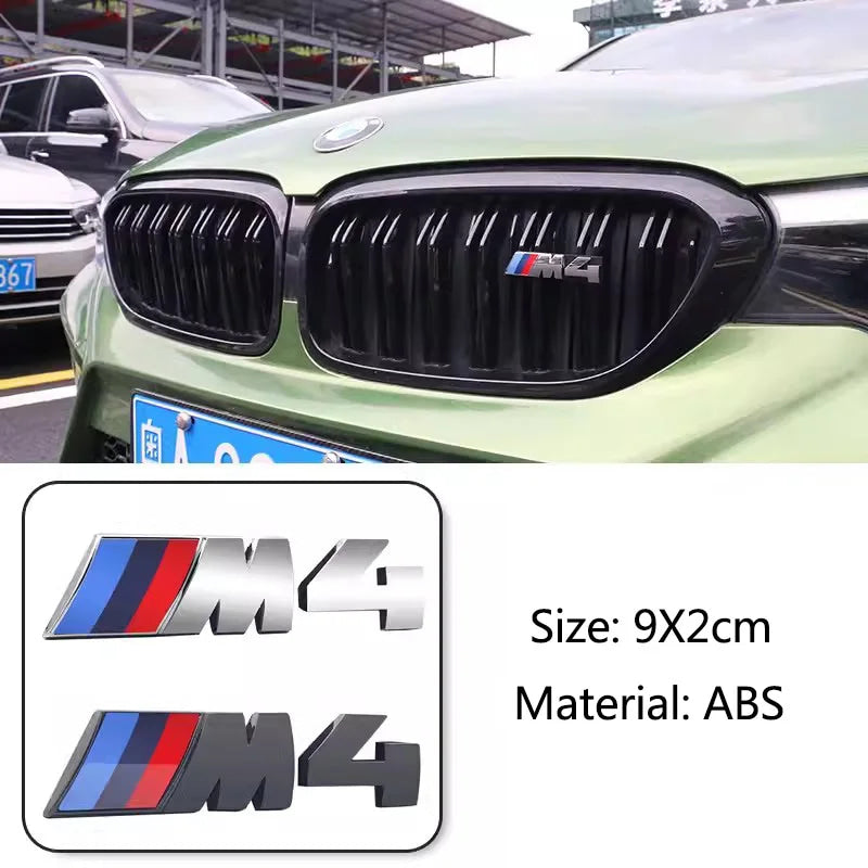 For BMW Performance E60 E36 E90 X2 X1 X3 X5 E46 M3 1Pcs 7.3cm 9cm M Logo 3D ABS Car Styling Front Grille Badge Emblem Accessory