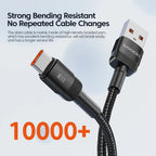 Toocki 6A Cable USB a tipo C para Huawei Xiaomi PD 100W cargador de carga rápida Cable de datos USB C carga rápida para Samsung Oneplus
