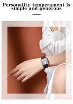SANDA 9031/1108 Resistant Leather Strap Square Dial Waterproof Sport Casual Women Men Quartz Watches Reloj Luxury Couple Watch