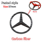 52mm 57mm Pins Sticker Car Steering Wheel Emblem Badge For Mercedes C E S Class CLA CLS W212 W205 W204 Styling Accessories Trim
