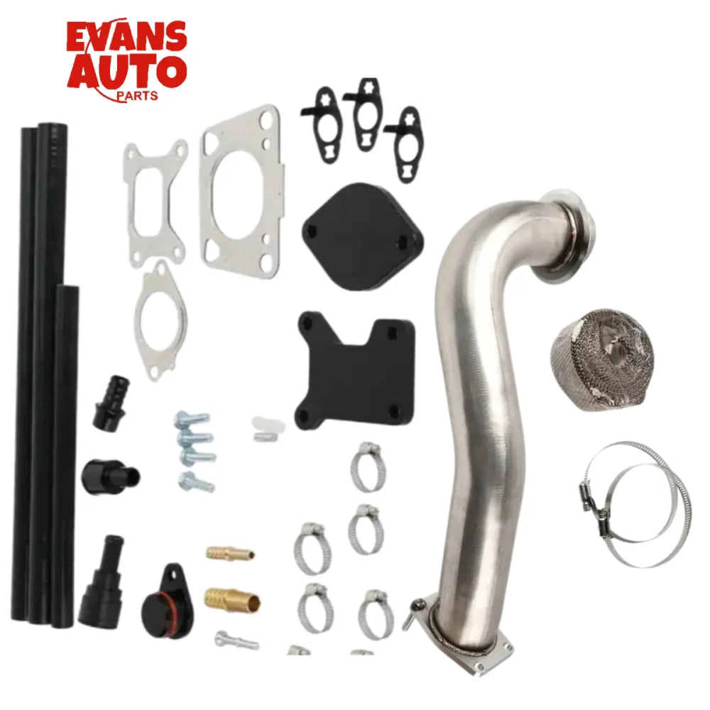 3.5'' Downpipe Exhaust EGR Valve Kit for Chevrolet Silverado & GMC Sierra 2017-2023 LSierra 2017-2023 l5p Duramax 6.6L Down Pipe