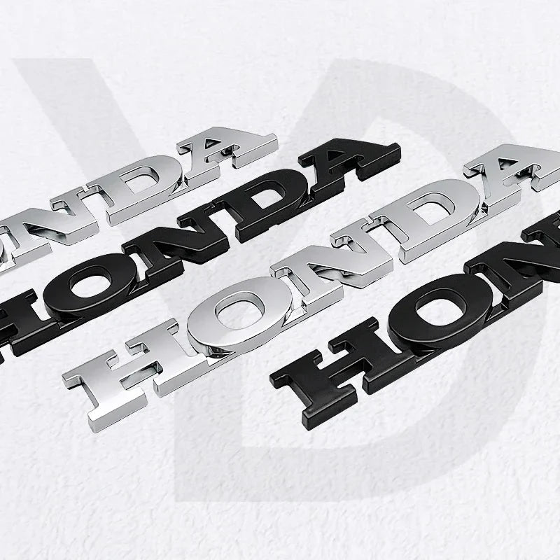ABS Car 3D Emblem Letter Stickers Rear Tail Trunk Badge for Honda Logo CRV HRV Fit Jazz City Odyssey Jade Vezel NSX Accord Civic