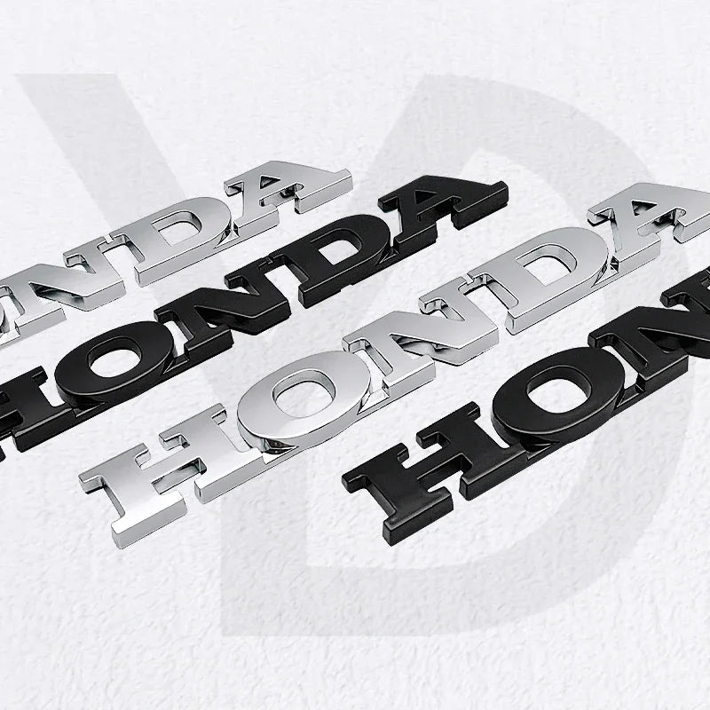 ABS Car 3D Emblem Letter Stickers Rear Tail Trunk Badge for Honda Logo CRV HRV Fit Jazz City Odyssey Jade Vezel NSX Accord Civic