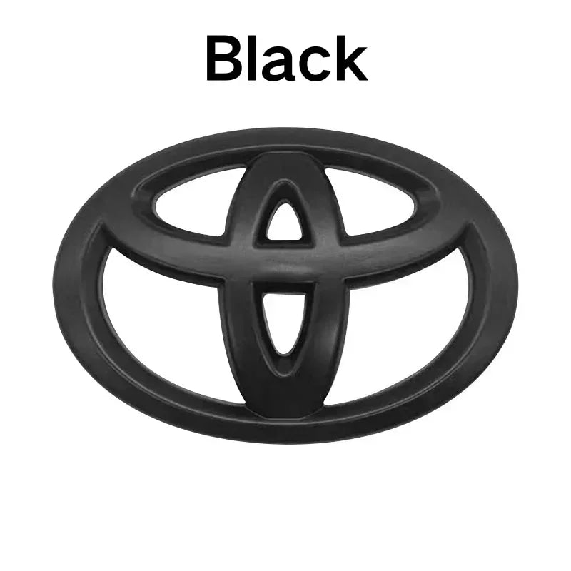 1PC Car Steering Wheel Decorative Sticker 6.5X4.5cm Carbon fiber Emblem For Toyota Hilux Prius Avensis Verso Corolla Camry