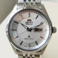 Orient Two-Tone Automatic Watch Multi-Color Dial Roman Numerals Day-Date Steel Band 50M Water Resistant Men's Classic Wristwatch