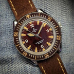Hruodland F025 Retro Sport Men Watch HZ2565 Automatic Mechanical Stainless Steel Leather Strap Diving  reloj hombre watch for me