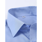 Men's French cufflinks shirt, men's slim fit long sleeved business sleeve nail free business formal men's solid color shirt