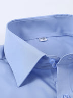Men's French cufflinks shirt, men's slim fit long sleeved business sleeve nail free business formal men's solid color shirt