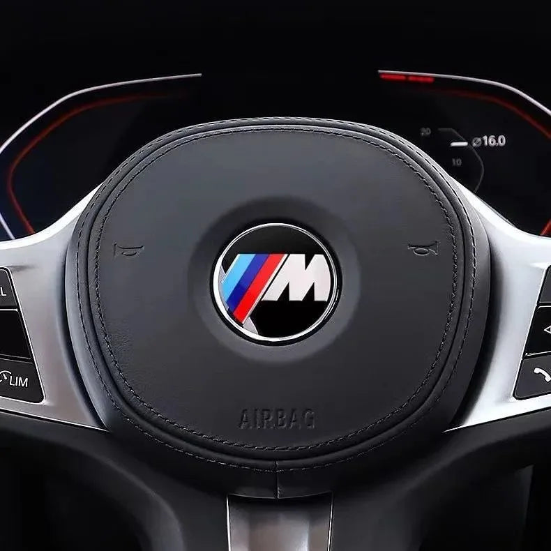 4.5cm Car Steering Wheel Center Emblem Sticker Badge For BMW 50th M E46 E90 E87 F30 F20 F10 G20 G30 X1 X3 X5 Interior Logo Decal