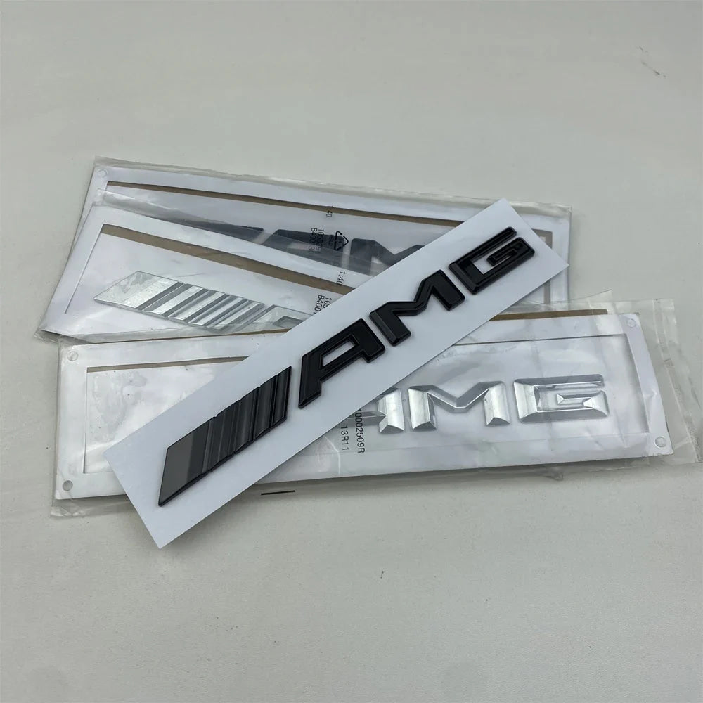 1pcs 3D Car Rear Trunk Emblem, Decal Letters Sticker, Mercedes Benz AMG A B C E G CLA W211 W203 W204 W210 W124 Accessories