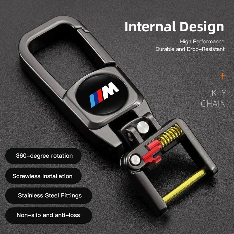 Car Metal Keychain Emblem Keyring Pendant Auto Accessories For BMW E90 G80 M3 G30 M5 F82 F83 F20 F21 G42 F95 F96 G06 G07 M2 M4