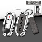 Suitable for Nissan SENTRA 2024 2020 2017 automatic transmission zinc alloy car key bag leather car key fob accessories