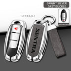 Suitable for Nissan SENTRA 2024 2020 2017 automatic transmission zinc alloy car key bag leather car key fob accessories