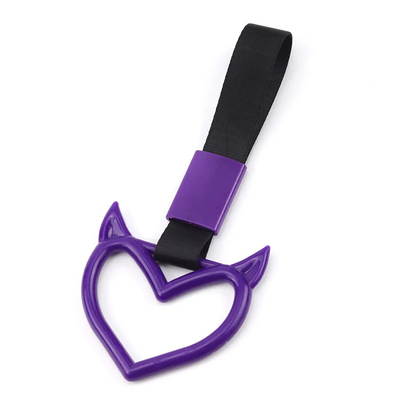 JDM Train Bus Handle Hand Strap Ring Heart Styling Drift Charm Strap Drift Auto Warning Ring Car Strap Car Rear Bumper Supplies