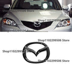 Mazda 3 sport glossy black ABS Car Front Grille Eemblem Rear Trunk Badge Sticker For 2008-2013 Mazda 3 Logo Accessories