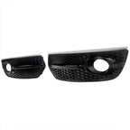 1Pair Black Honeycomb Fog Light Cover Grille for Audi Q5 8R 2009-2012 SQ5 Style