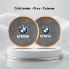 2Pcs Leather Car Coaster Anti-slip Mat Cup Holder Pad For BMW X1 X2 X3 X4 X5 X6 X7 1 3 5 6 7 Series E60 E90 E70 G20 G30 G7