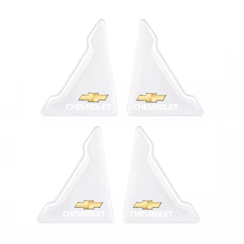 4Pcs Car Door Silicone Buffer Stickers Anticollision Anti Scratch For Chevrolet Spark Captiva Cruze Malibu Equinox Trax Camaro