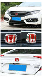 Car Logo Badge Front Grille Trunk Steering Wheel Decoration Accessories For Honda Fit GK5 HRV Vezel Accord Civic Cars Emblem