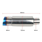 Car Exhaust Pipe Muffler Tail Pipe Universal High Quality Stainless Steel Interface 51 57 64MM Exhaust System End 88mm