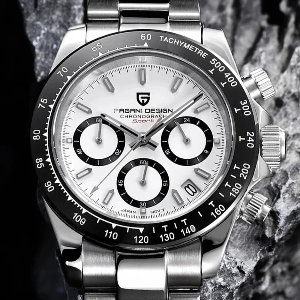 New PAGANI DESIGN PD1644 Luxury Men's Quartz Watch Automatic date Wristwatches Sport 100m Waterproof Chronograph Men Gift
