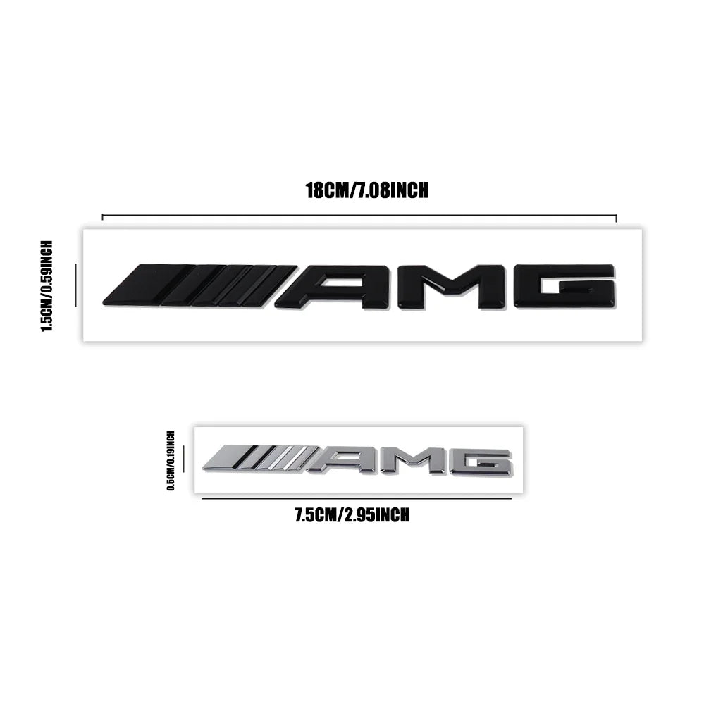 1pc 3D ABS Car Rear Trunk Badge Decal Letters Sticker For Mercedes Benz AMG A B C E G CLA C63 C63S E53 GT SLK W176 W205 W177