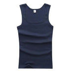 Hot Sale Men's Sleeveless Breathable Fitness Vest Basic Elastic Tank Top Men's Cotton Bodybuilding T-shirt Classic Color Clothes
