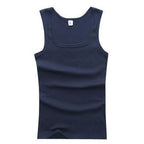 Hot Sale Men's Sleeveless Breathable Fitness Vest Basic Elastic Tank Top Men's Cotton Bodybuilding T-shirt Classic Color Clothes