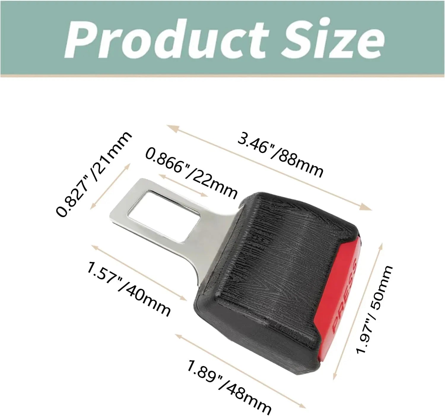 2 Car Seat Belt Extender Seatbelt Extender Seat Belt Padding Extension Buckle Plug Buckle Seatbelt Clip Car Accessor