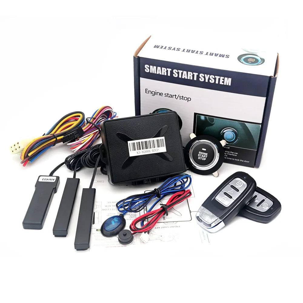 Kirbin Universal Car alarm with auto start Smart key Engine ignition autostart kit Automotive start stop For Toyota/Golf/Passat