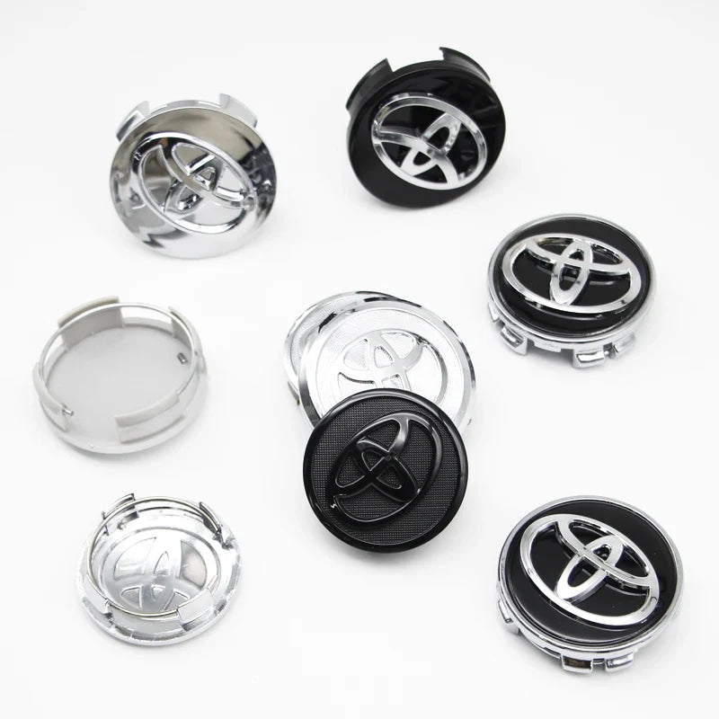 4Pcs 57/62mm Car Wheel Center Hub Cap Rim Cover For Toyota Corolla RAV4 LEVIN Yaris C-HR Camry Prado Prius Car Auto Accessories
