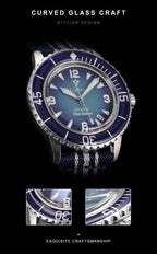 CADISEN Deep Explorer 2025 New Automatic Mechanical Watch Man Canvas Strap Wristwatch MIYOTA  Luxury Luminous Waterproof Watches