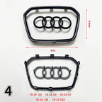 Automobile Steering Wheel Logo Bright Frame Strip Electroplated Car Logo Sticker For Audi A3 A4 B8 8P B9 8V A5 A6 C7 A7 Q3 Q5 Q7