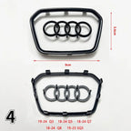 Automobile Steering Wheel Logo Bright Frame Strip Electroplated Car Logo Sticker For Audi A3 A4 B8 8P B9 8V A5 A6 C7 A7 Q3 Q5 Q7
