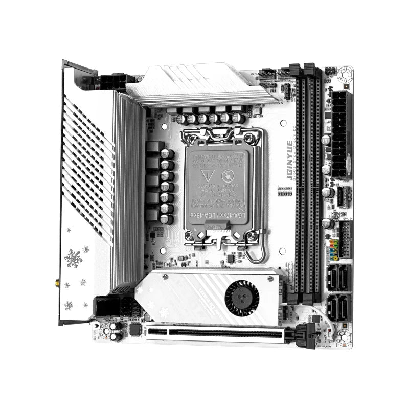 Placa base JGINYUE B760i LGA 1700 compatible con Intel Core 12th 13th DDR5 memoria RAM último mini itx B760i-Snow Dream D5