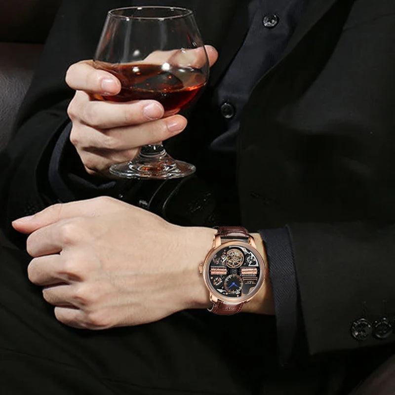 PINDU Watch New TOP Men Mechanical Watch Godfather Fashionable Classic Series 45.5MM Wristwatches Men M2791B