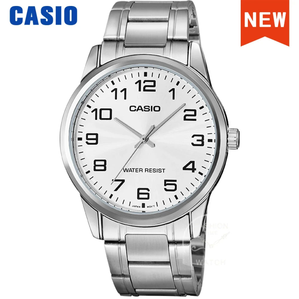 Casio Watch for Men Simple Minimalist Business Style Fashionable Design Water Resistant Quartz Movement MTP-V001
