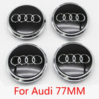 4PCS 60mm 61mm 68mm 69mm 77mm Car Wheel Center Cap Hub Cover Badge For Audi A6 A3 A4 A5 A6 Q2L Q3 Q5 Q7 Q8 R8 Hubcap Accessories