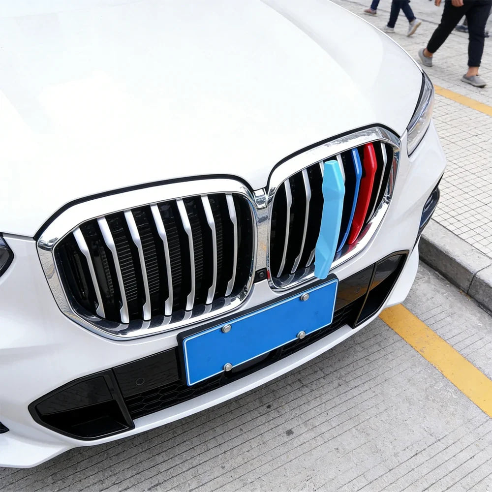 ABS Car Grille Trim Strip For BMW X1 X2 X3 X4 X5 X6 X7 E84 F48 F49 F39 E83 F25 G01 F26 G02 E70 F15 E53 G05 E71 E72 F16 G06 G07